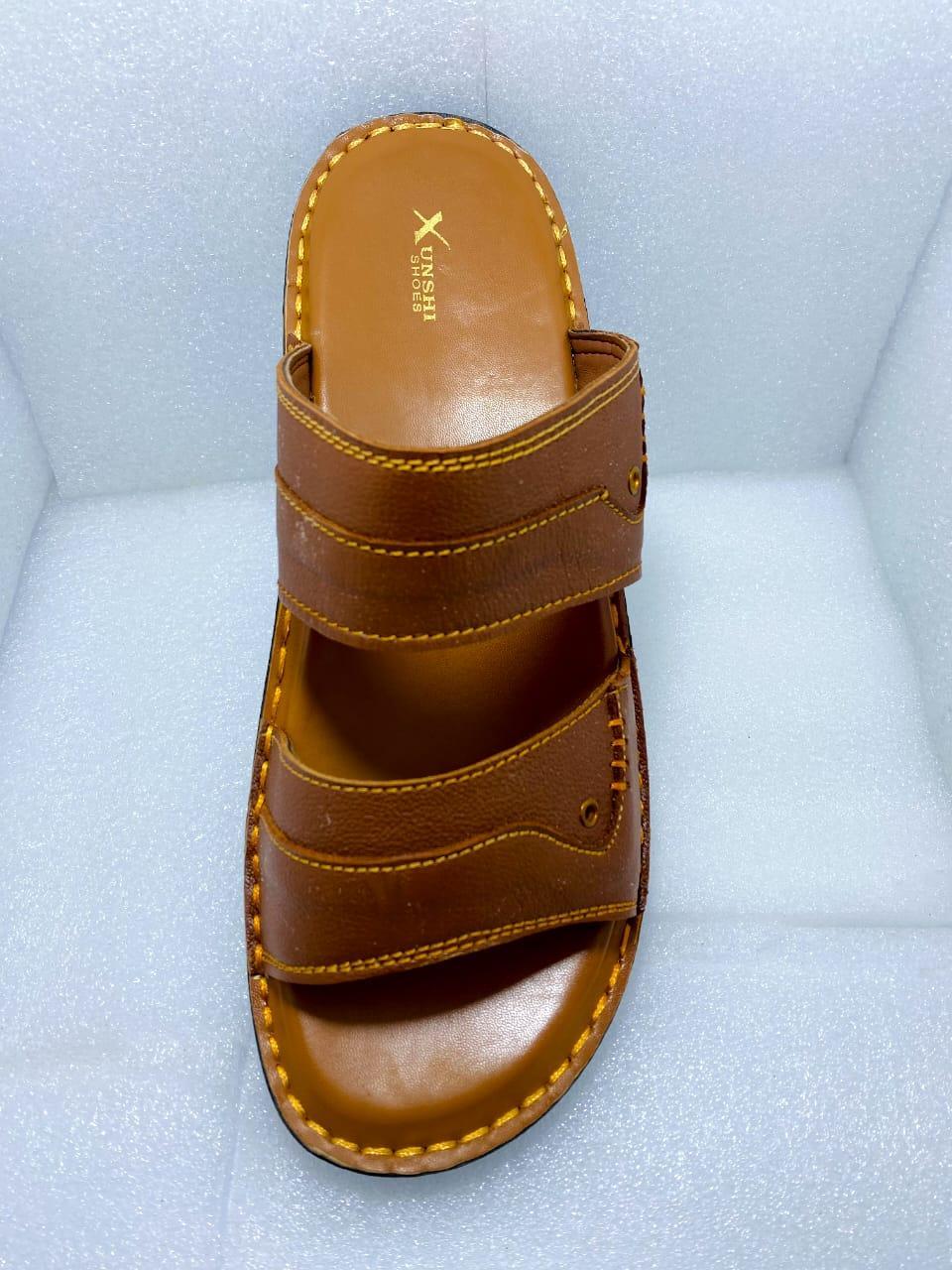 Men's Mustard Leather Casual Sandals Size 7-11